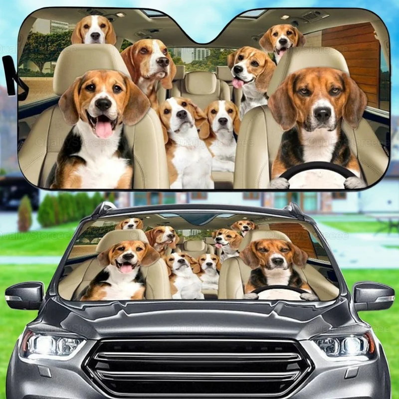 Miomu Parasol para Parabrisas de Auto con Diseño de Mascotas