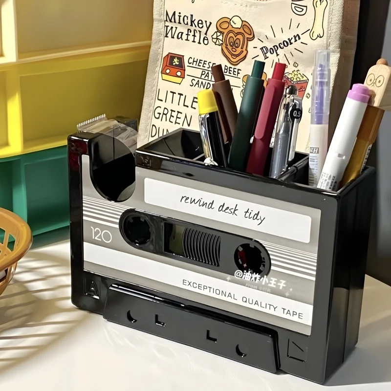 Miomu Organizador de Escritorio Retro, Diseño Dispensador de Cinta