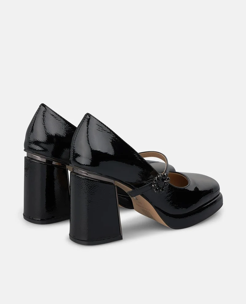 ZAPATO TACÓN CHAROL CON PLATAFORMA