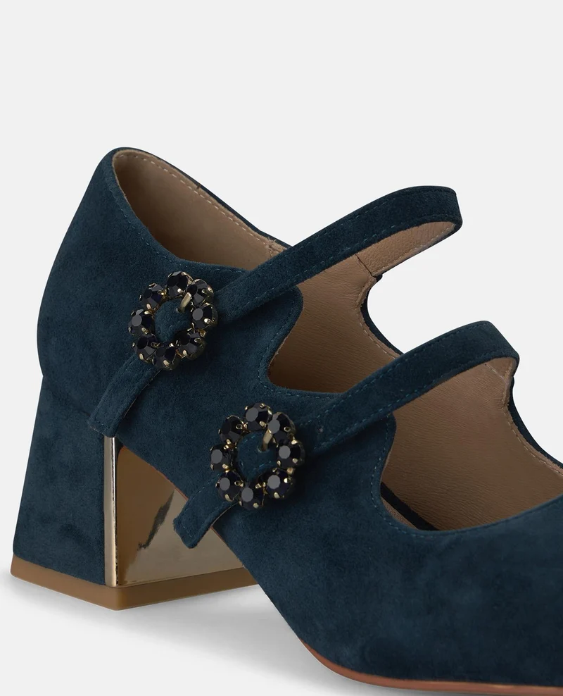 ZAPATO DE ANTE CON HEBILLA