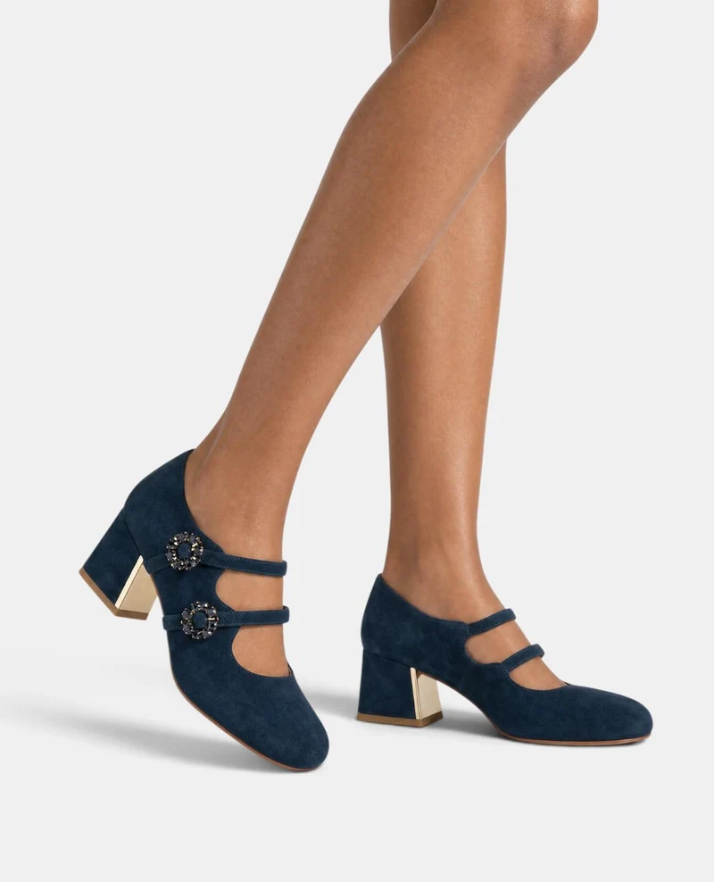 ZAPATO DE ANTE CON HEBILLA