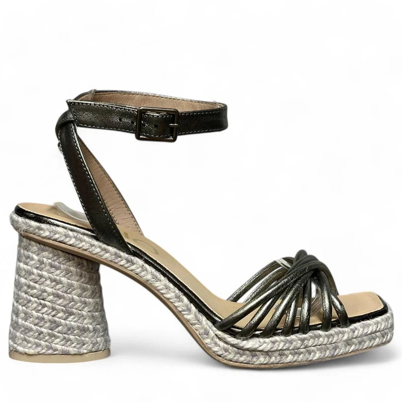 Sandalias de Esparto Gaimo Fusca Napa Pewter 0101 Cannes