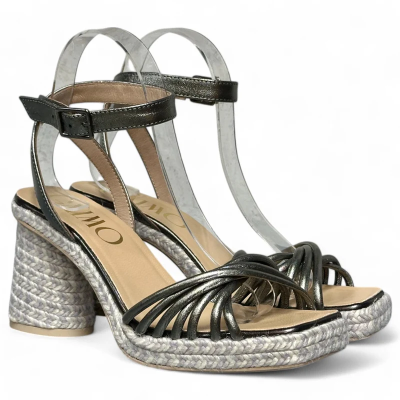Sandalias de Esparto Gaimo Fusca Napa Pewter 0101 Cannes