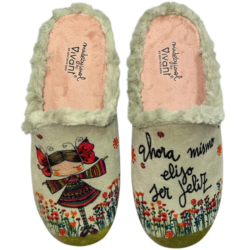 Zapatillas de Casa Vivant Ser Feliz 242135 Manzana