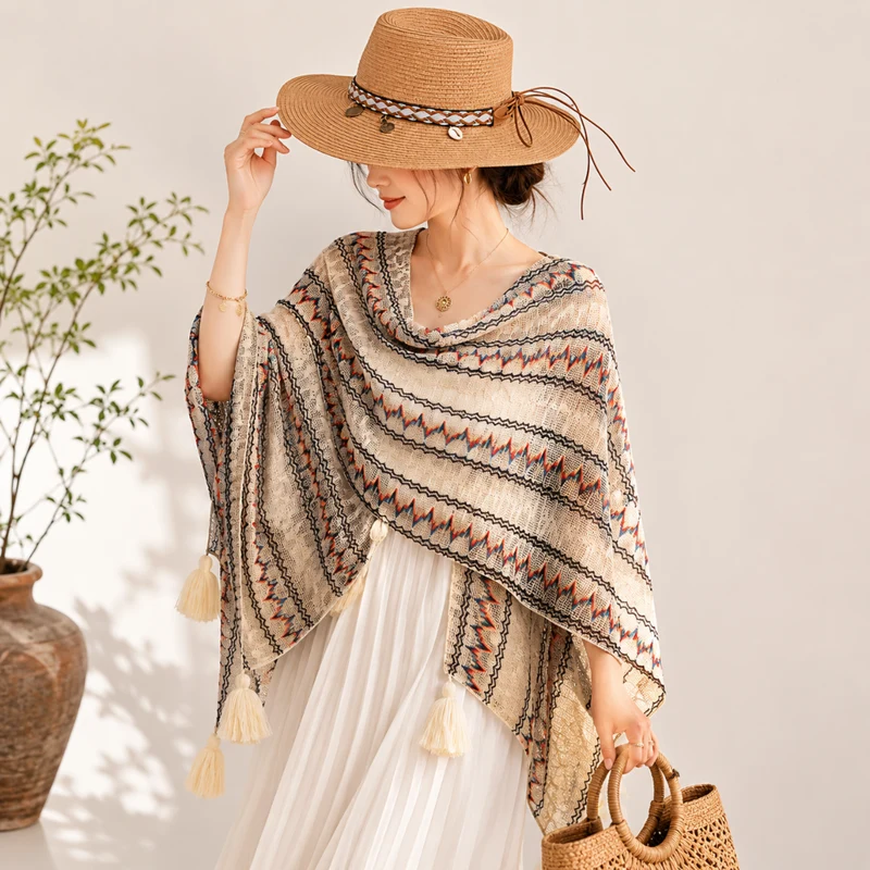 Miomu Set Kimono y Sombrero de Verano para Mujer