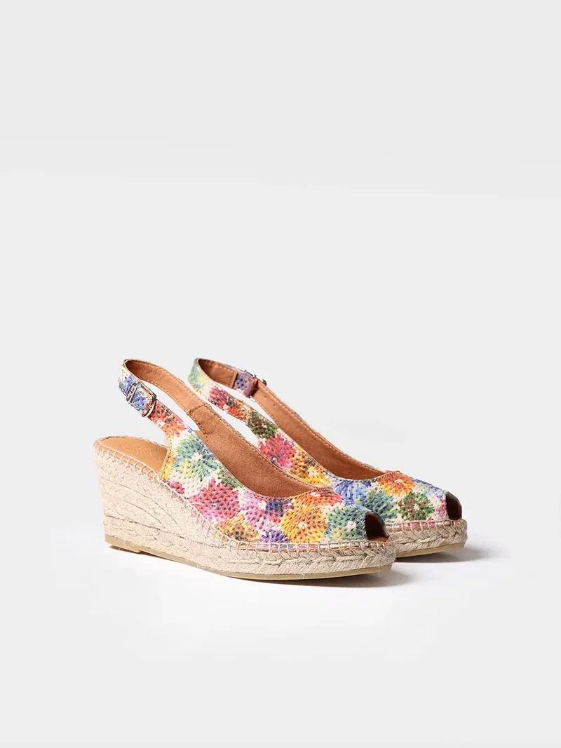 Alpargata de cuña estilo peep toe | CAROL-DM