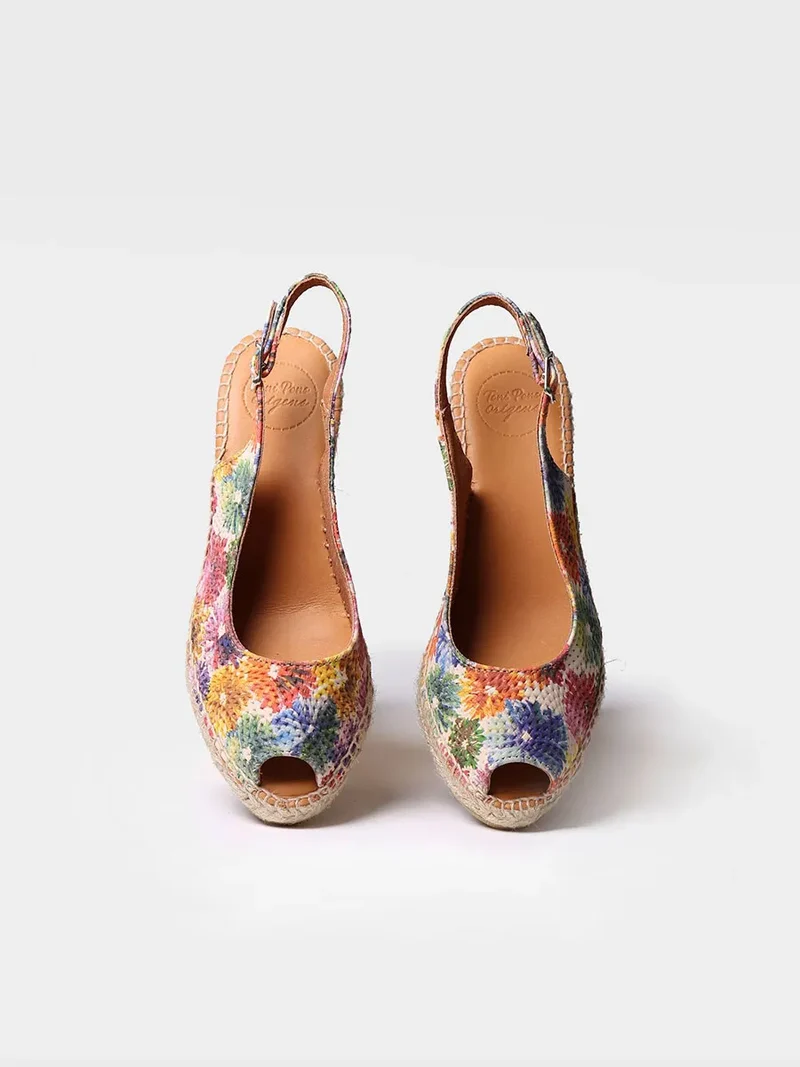 Alpargata de cuña estilo peep toe | CAROL-DM