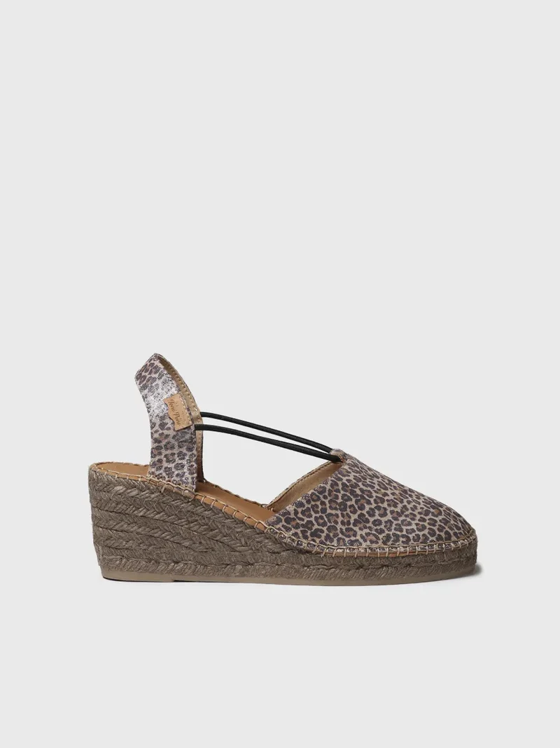 Alpargata de cuña en animal print | TELMA-LE