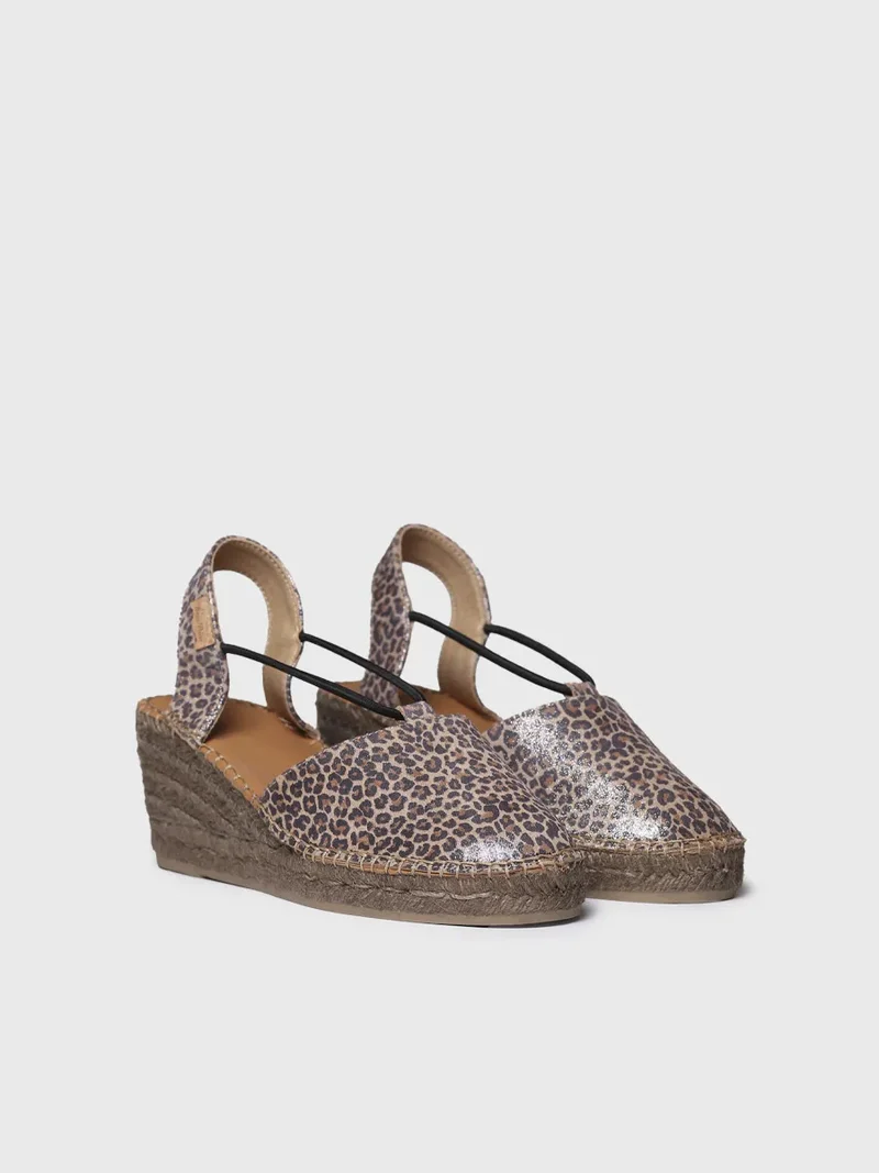 Alpargata de cuña en animal print | TELMA-LE
