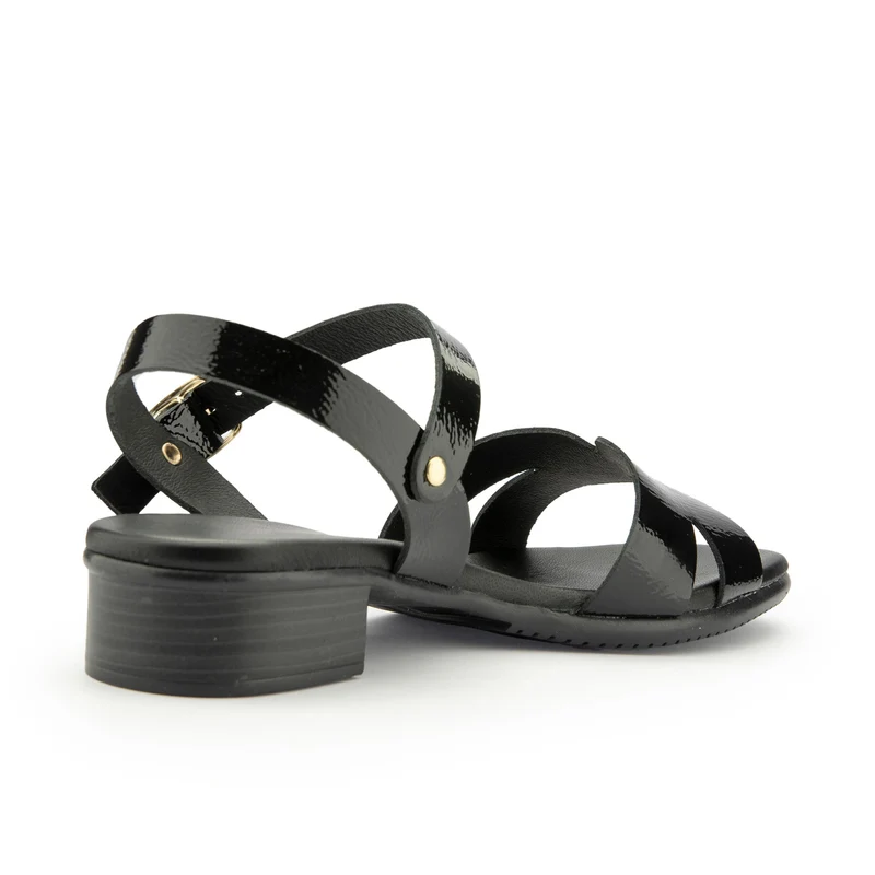 Sandalia charol negro S115523 Pepa & Cris