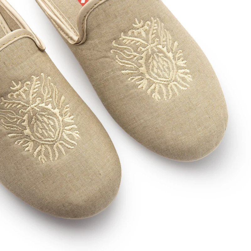 Zapatilla casa beige oscuro 103525 Norteñas