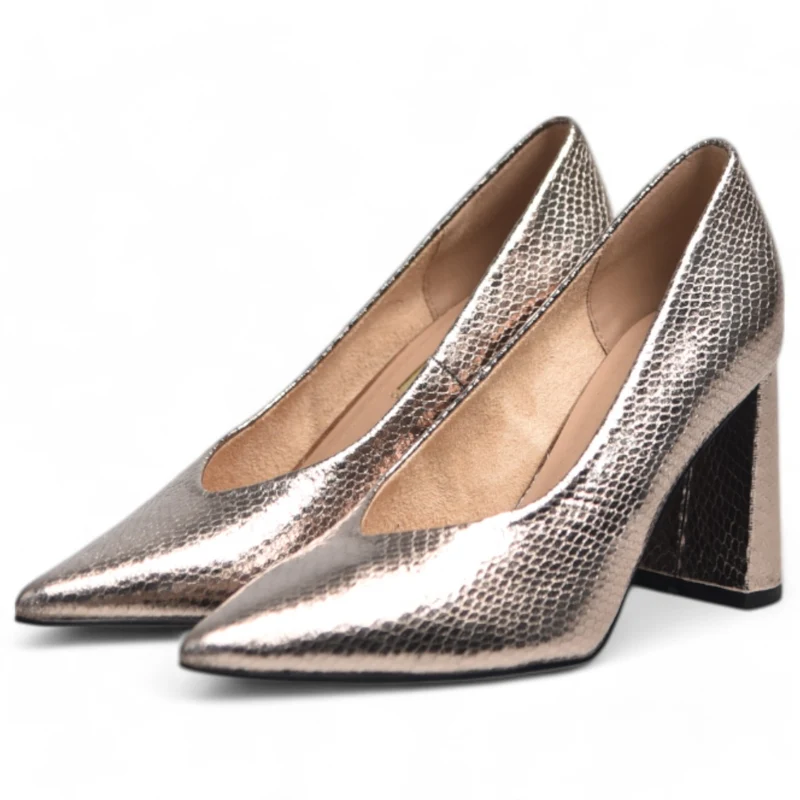 Zapatos de Salón Corina Serpiente M3650 Plomo