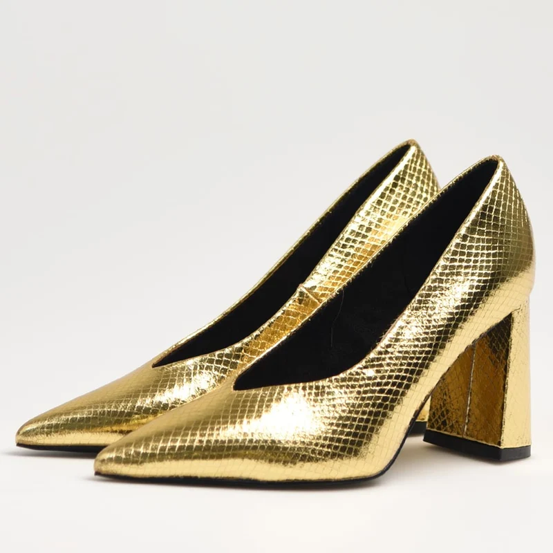 Zapatos de Salón Corina Serpiente M3650 Oro