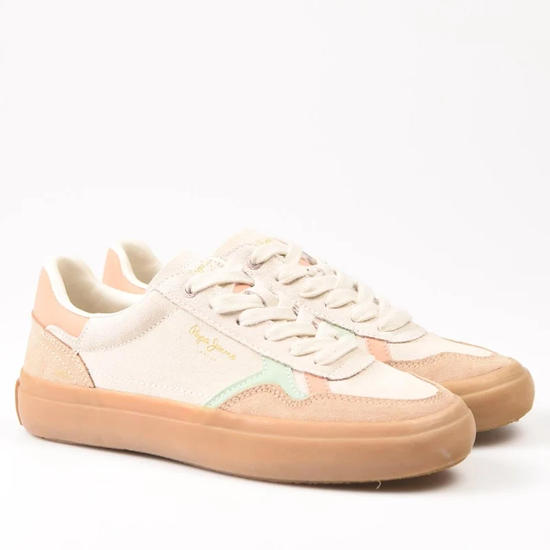 Zapatillas Pepe Jeans Travis Retro W PLS31586 Beige