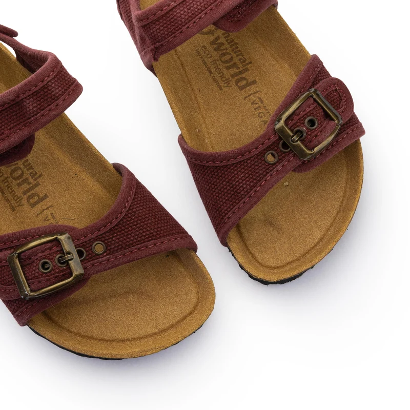 Sandalia burdeos lavado 7081 Natural World