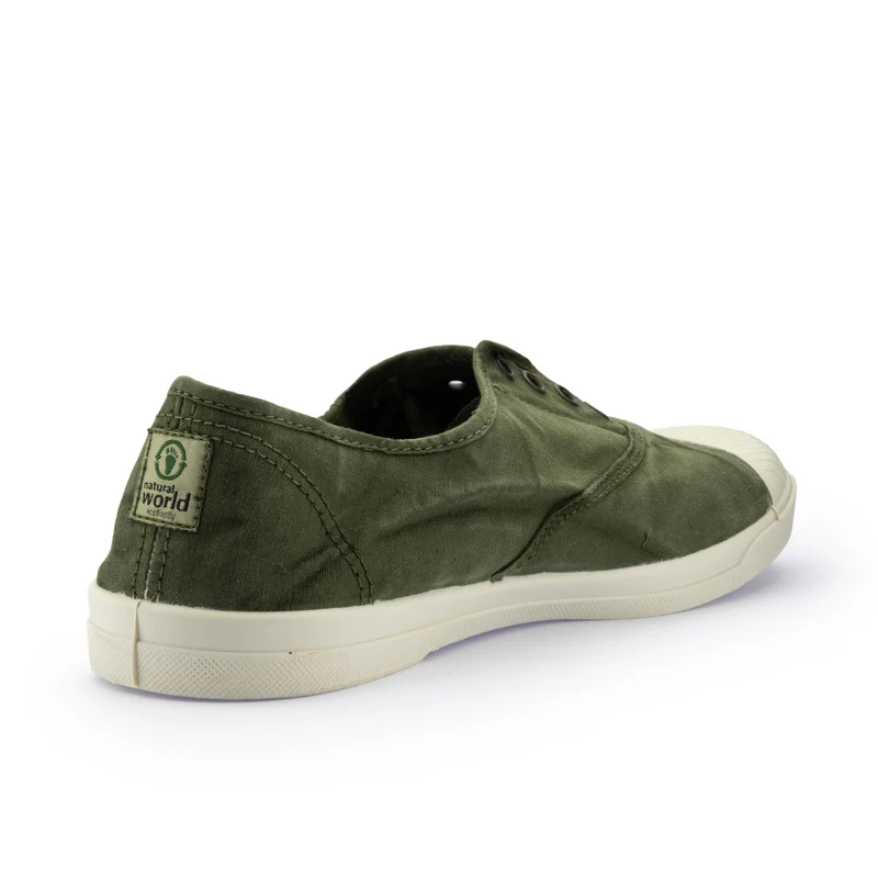 Zapatilla kaki lavado LONA3102 Natural World