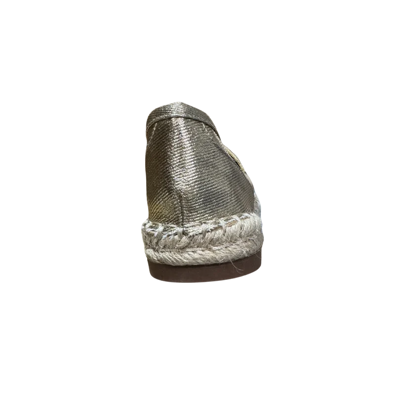 MUJER MOCASINES ESPARTO ORO