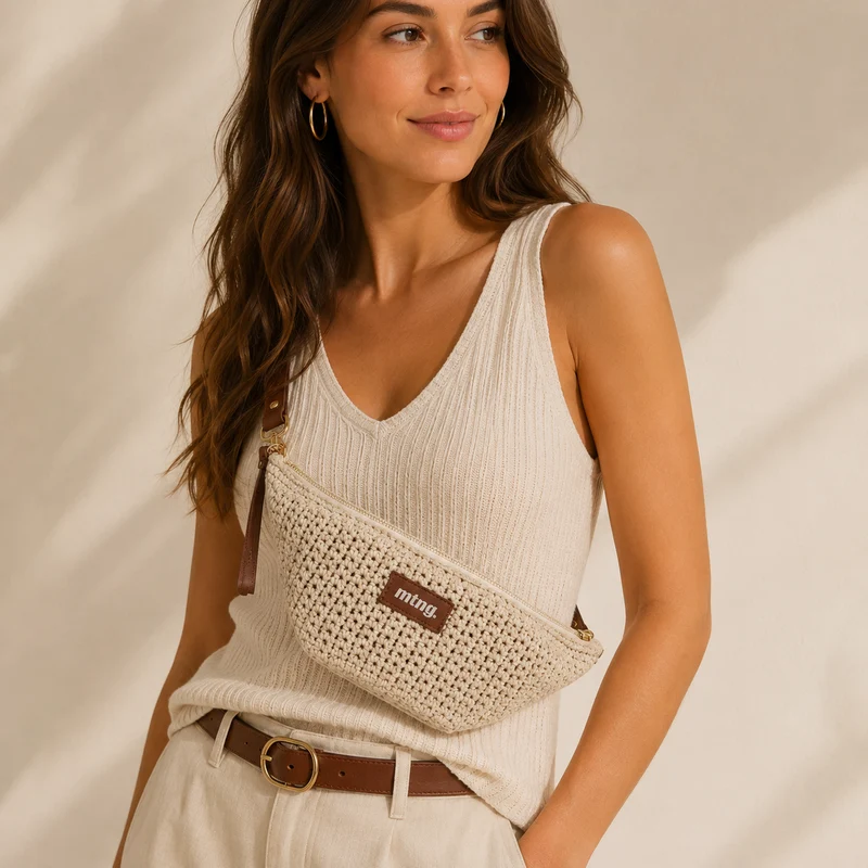 ACCESORIO BOLSO DIARIO MACRAME CUERO