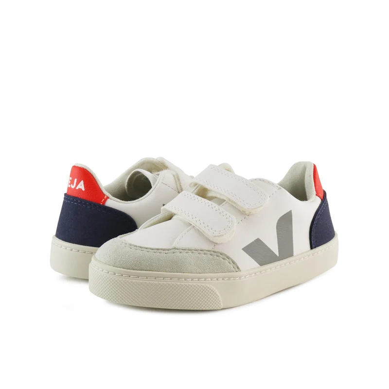 Deportiva blanco/gris/azul/rojo V12VEL Veja