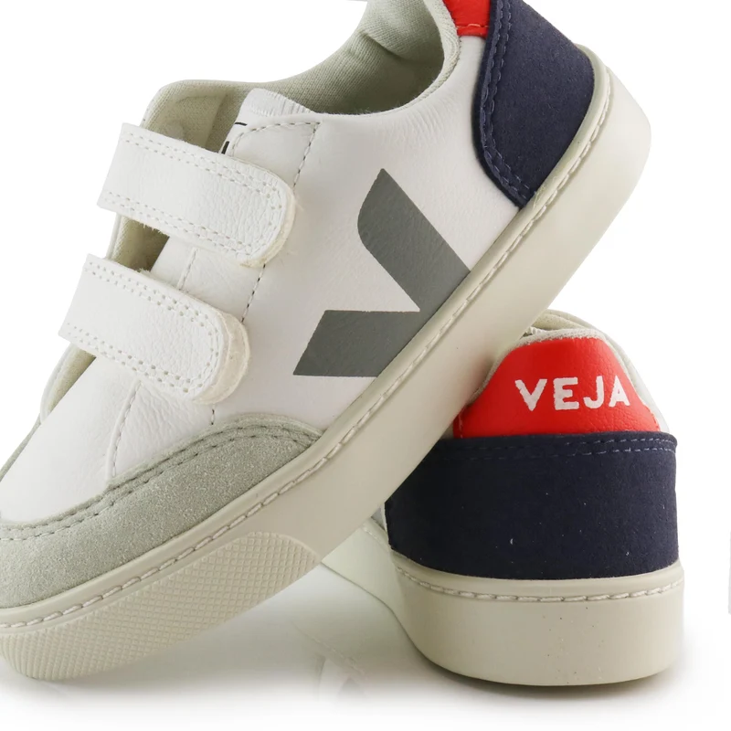 Deportiva blanco/gris/azul/rojo V12VEL Veja