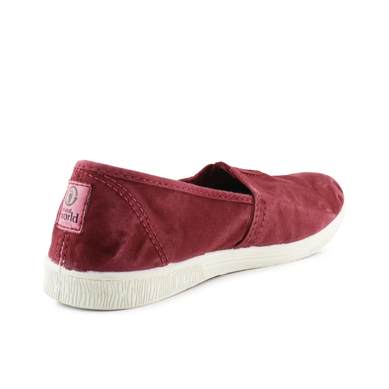 Zapatilla burdeos lavado LONA615-305 Natural World
