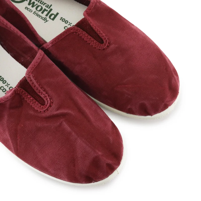 Zapatilla burdeos lavado LONA615-305 Natural World