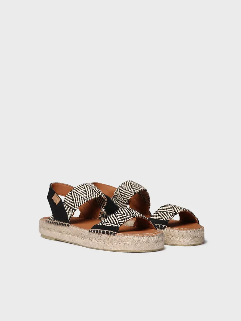 Alpargatas bicolor con tiras elásticas anchas | ELX