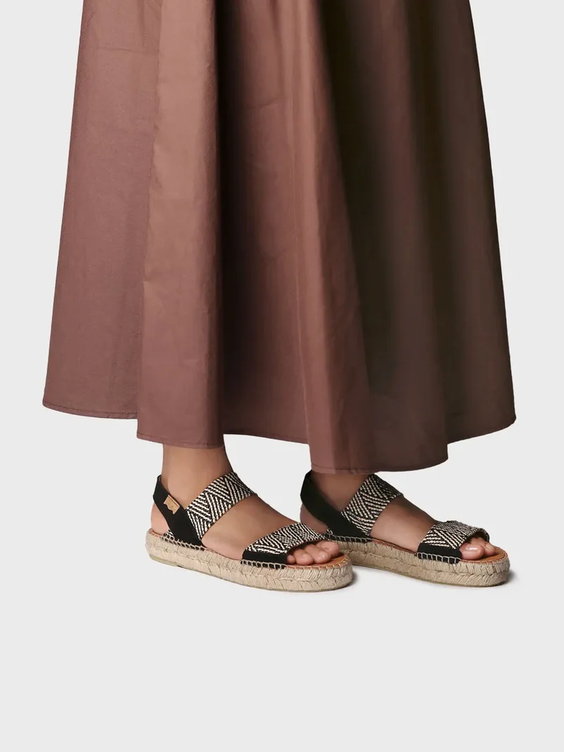 Alpargatas bicolor con tiras elásticas anchas | ELX