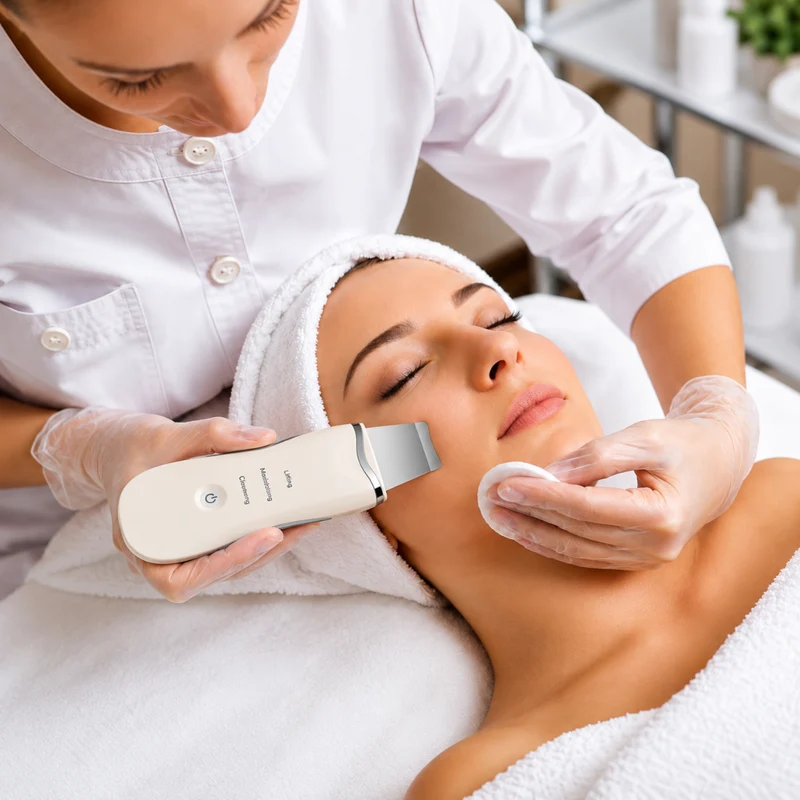 Miomu Espátula Ultrasónica para Limpieza Facial