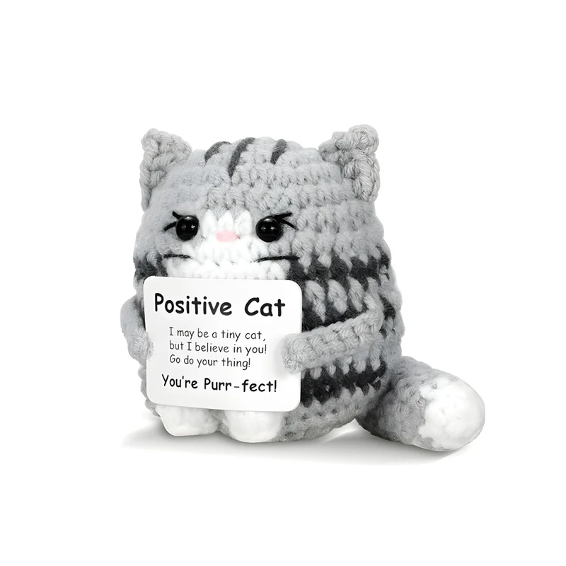 Miomu Gatito Positivo de Crochet (Amigurumi)