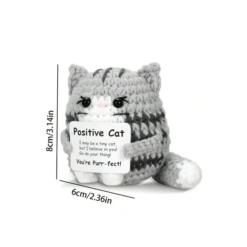 Miomu Gatito Positivo de Crochet (Amigurumi)