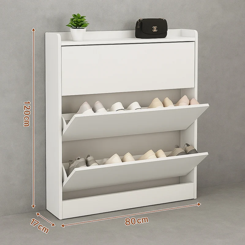 Miomu Mueble Zapatera 3 Niveles Estilo Gaveta