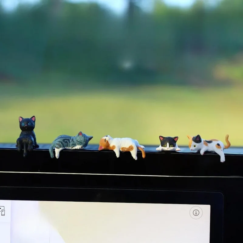 Miomu Figuras de Gatos para Tablero del Auto o Monitor