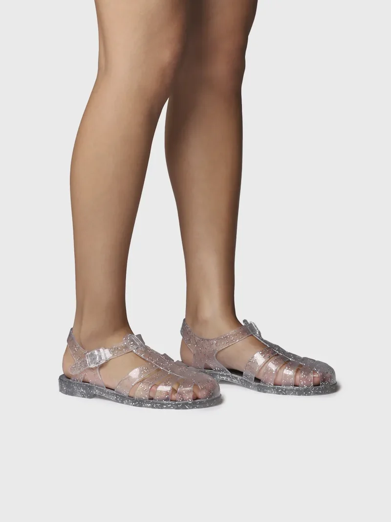 Cangrejeras impermeables de mujer con purpurina | CALA