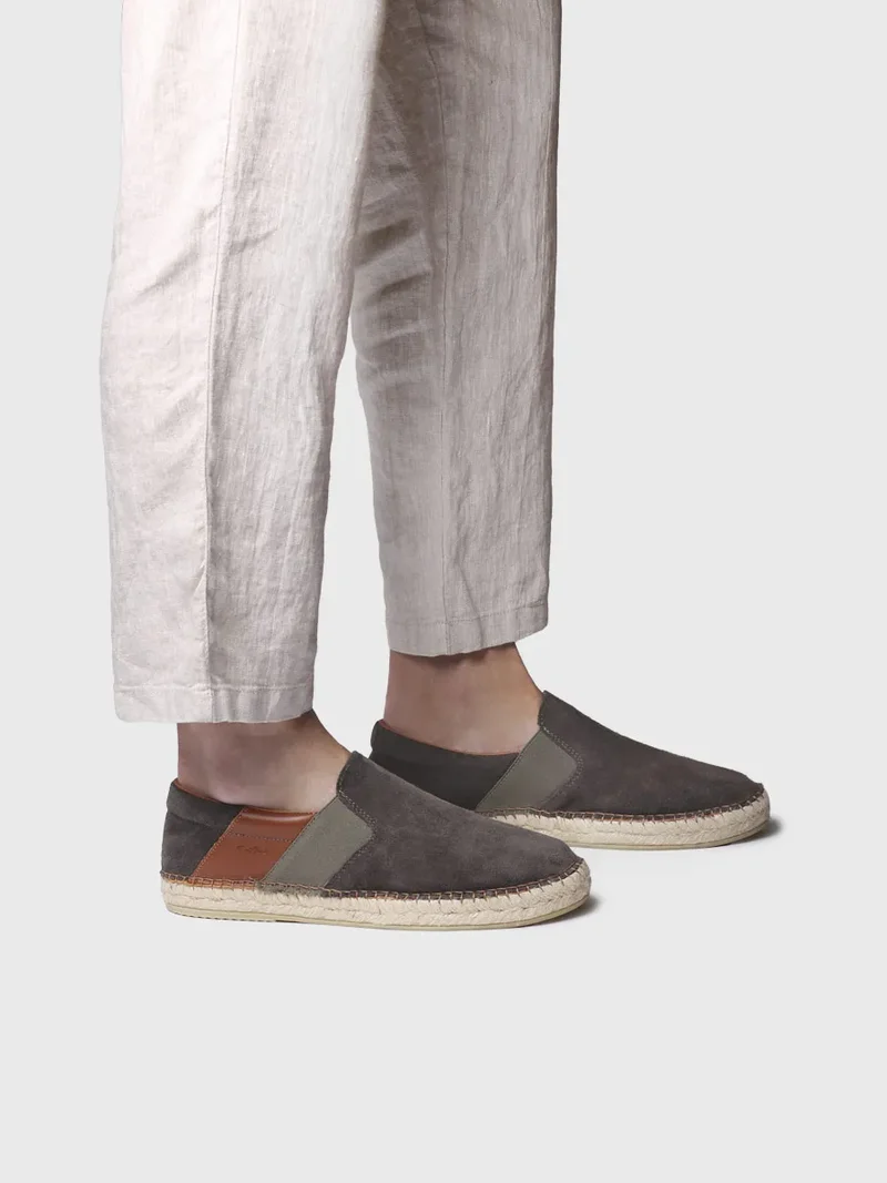 Alpargata de hombre en serraje con elásticos | MARCEL