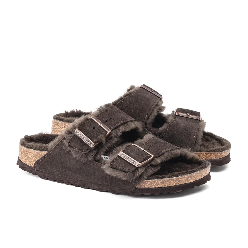 Sandalia serraje marrón forrada ARIZONA Birkenstock