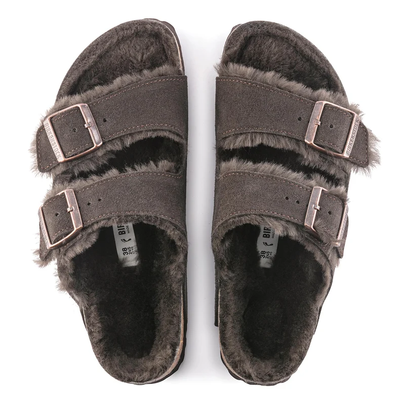 Sandalia serraje marrón forrada ARIZONA Birkenstock