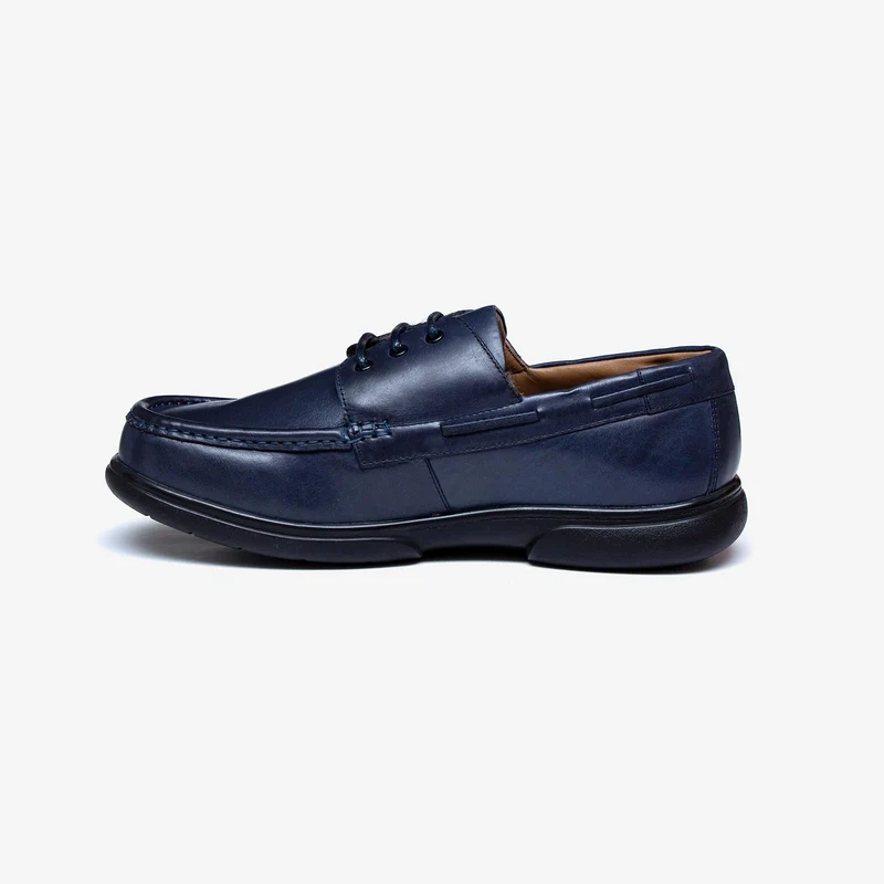 Zapatos náuticos Tredd Well Dean de corte ancho para hombre, color azul marino