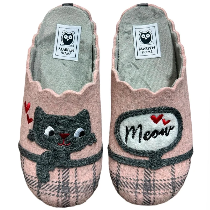 Zapatillas de Casa Marpen Slippers Meow 307IV24 Rosa