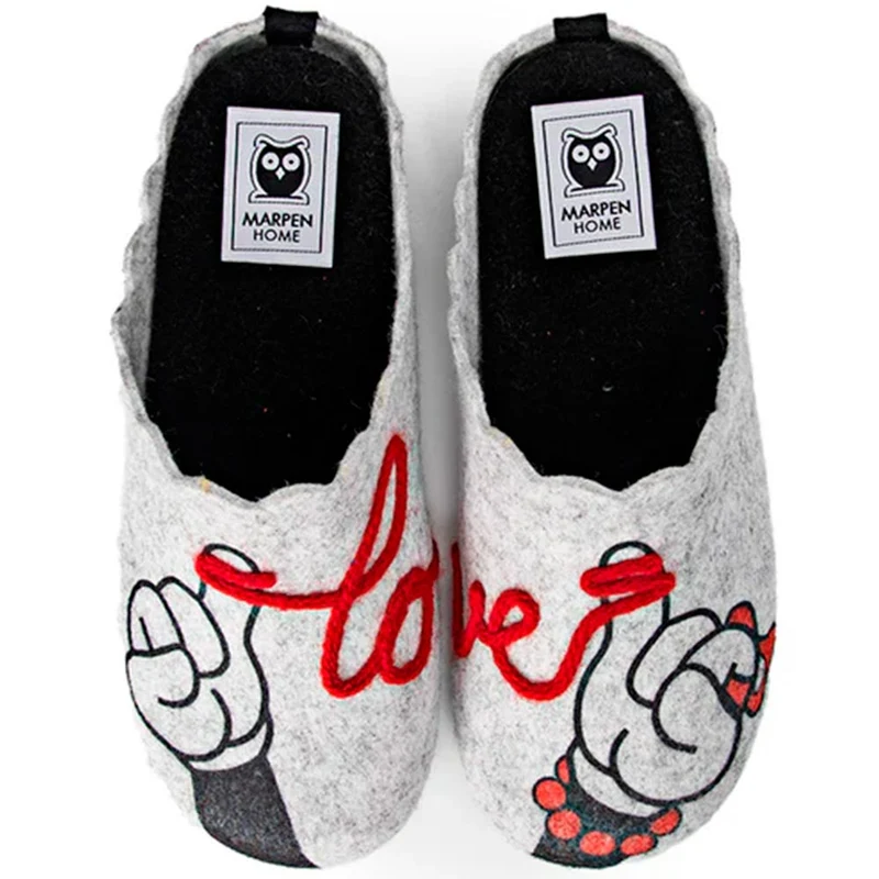 Zapatillas de Casa Marpen Slippers Love 306IV24 Gris