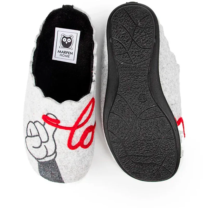 Zapatillas de Casa Marpen Slippers Love 306IV24 Gris