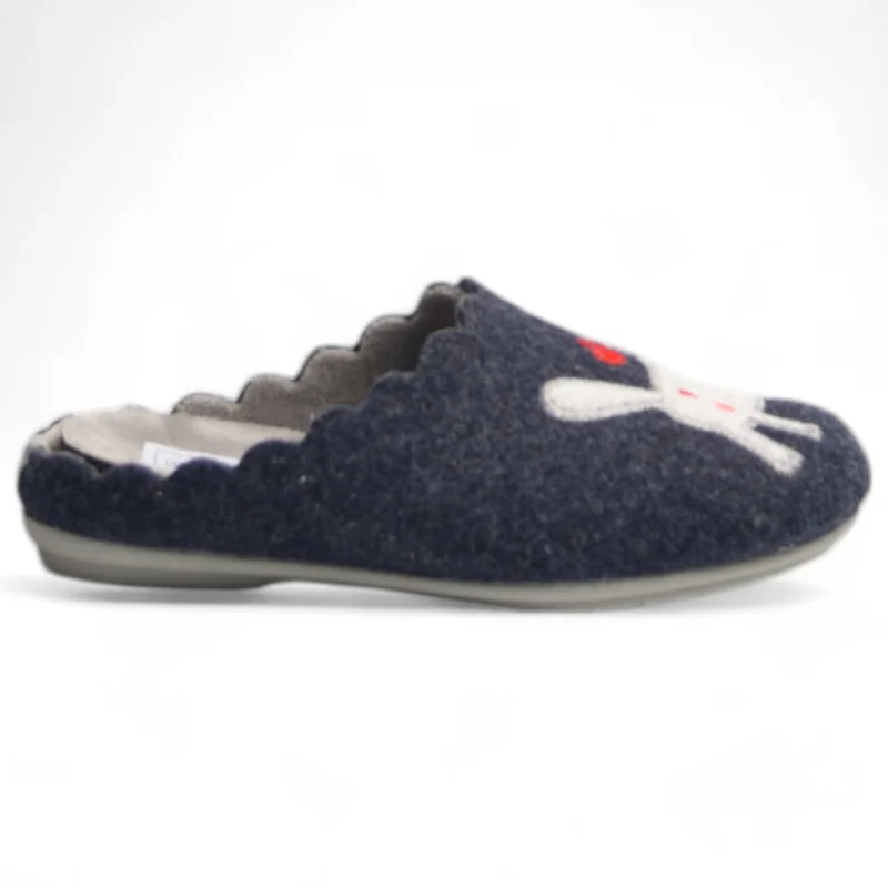 Zapatillas de Casa Marpen Slippers Gato Lunares 308IV24 Marino