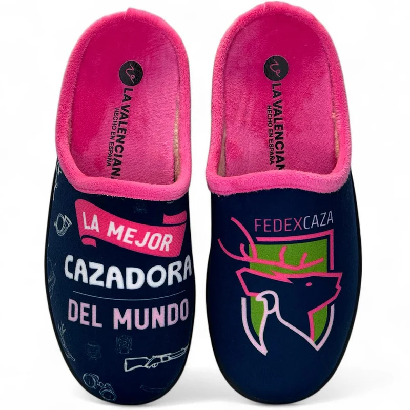 Zapatillas de Casa La Valenciana La Mejor Cazadora 26-269 Fuxia