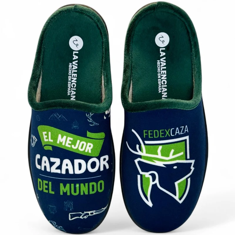 Zapatillas de Casa La Valenciana El Mejor Cazador 27-169 Verde