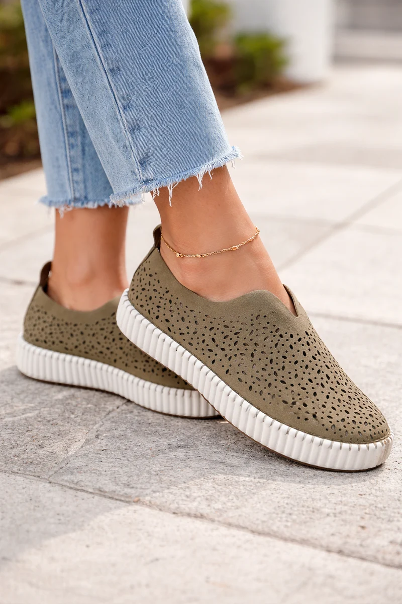 MUJER ZAPATO COMODO PLATAFORMA VERDE ISA