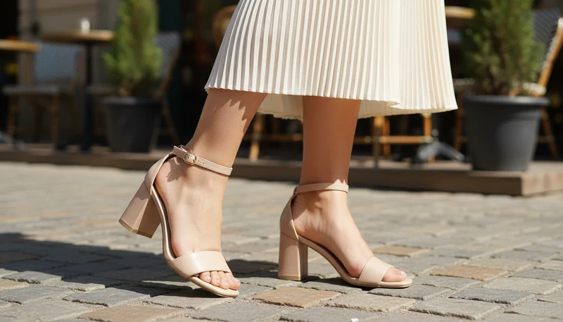 MUJER TACON SANDALIA FIESTA BEIGE