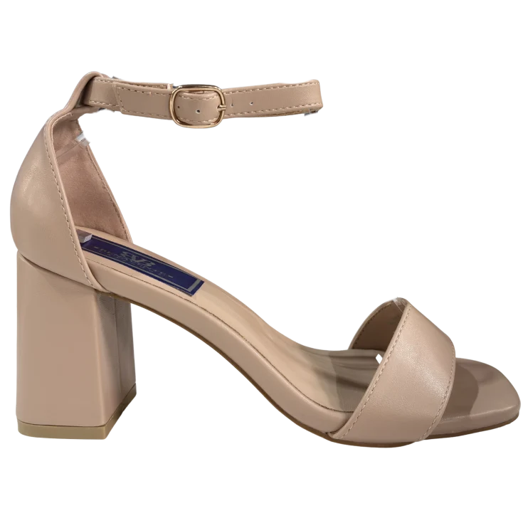 MUJER TACON SANDALIA FIESTA BEIGE