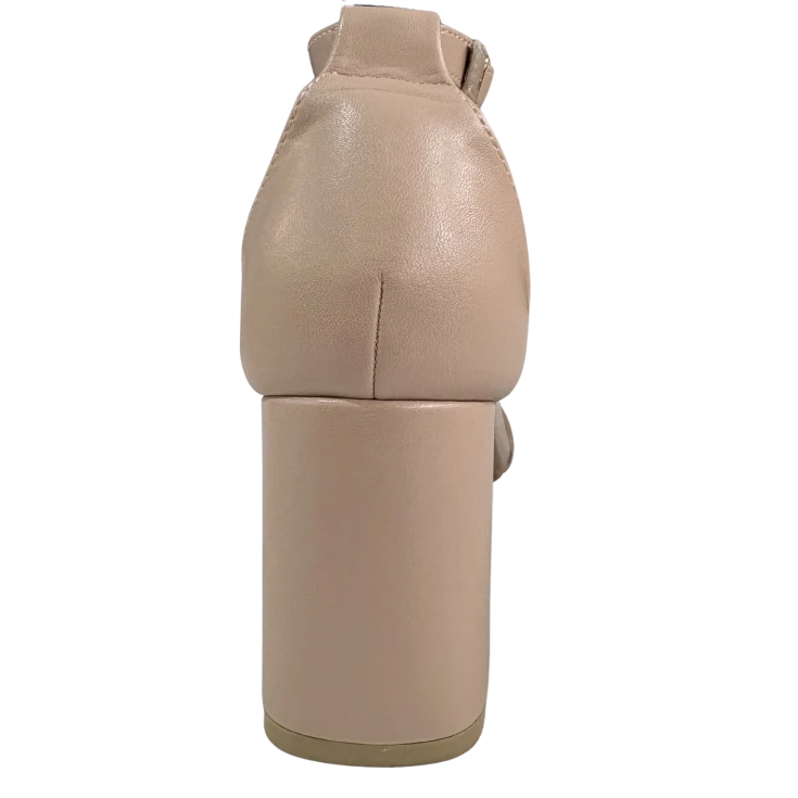 MUJER TACON SANDALIA FIESTA BEIGE