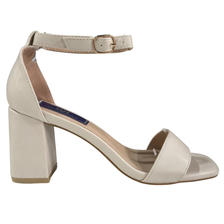MUJER TACON SANDALIA FIESTA BLANCO