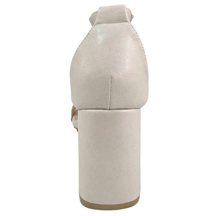 MUJER TACON SANDALIA FIESTA BLANCO